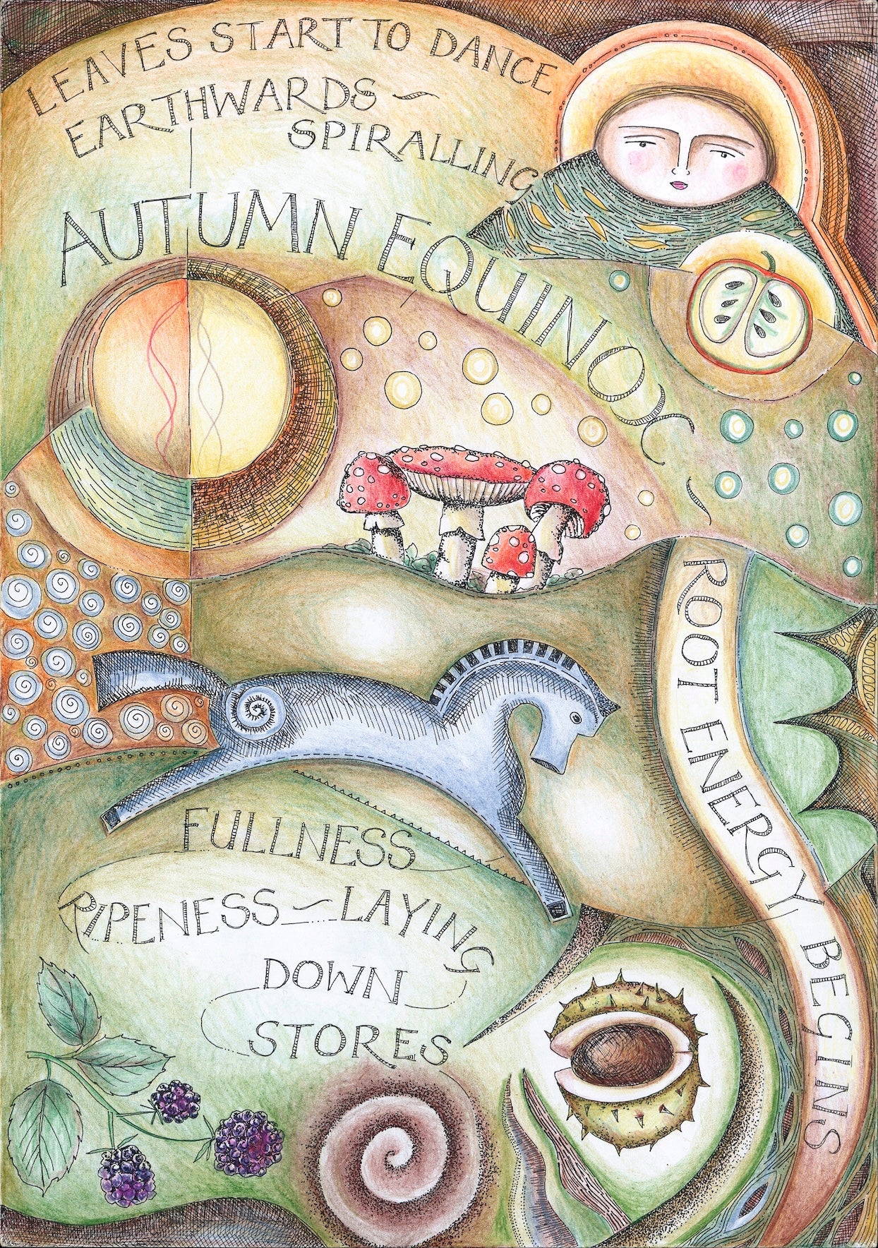 Wheel of the Year altar card collection