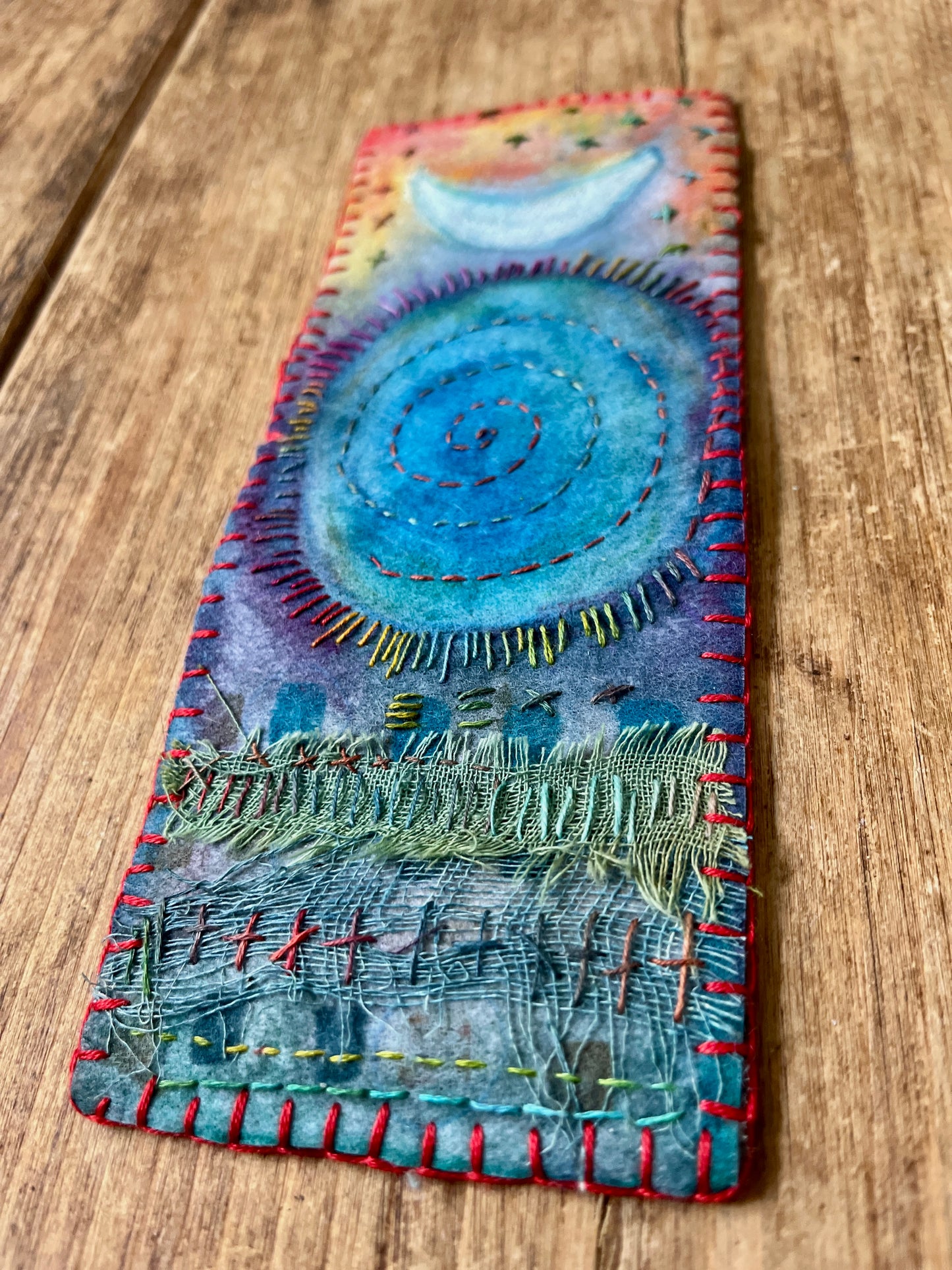 Handcrafted book mark/tiny stitched altarcloth