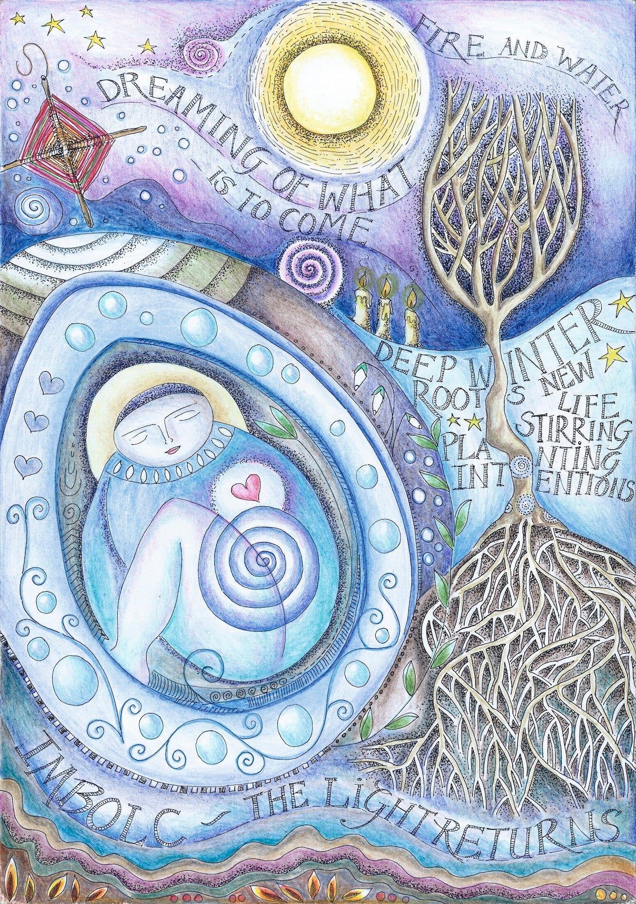 Wheel of the Year altar card collection