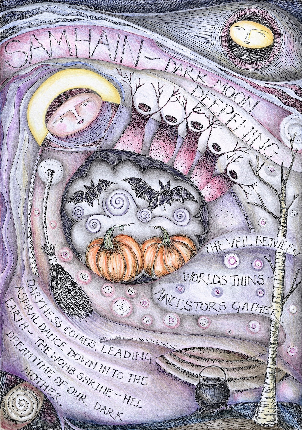 Wheel of the Year altar card collection