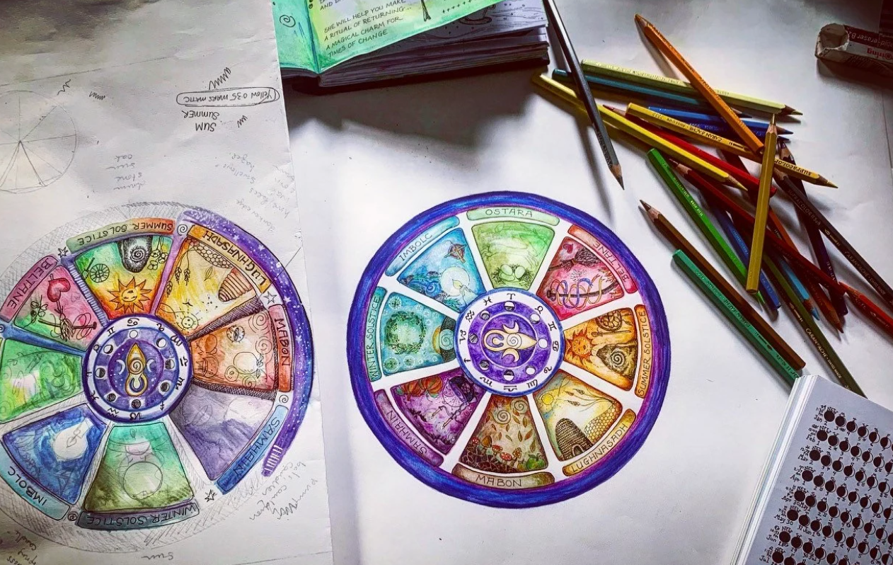 Wheel of the Year Window Sticker
