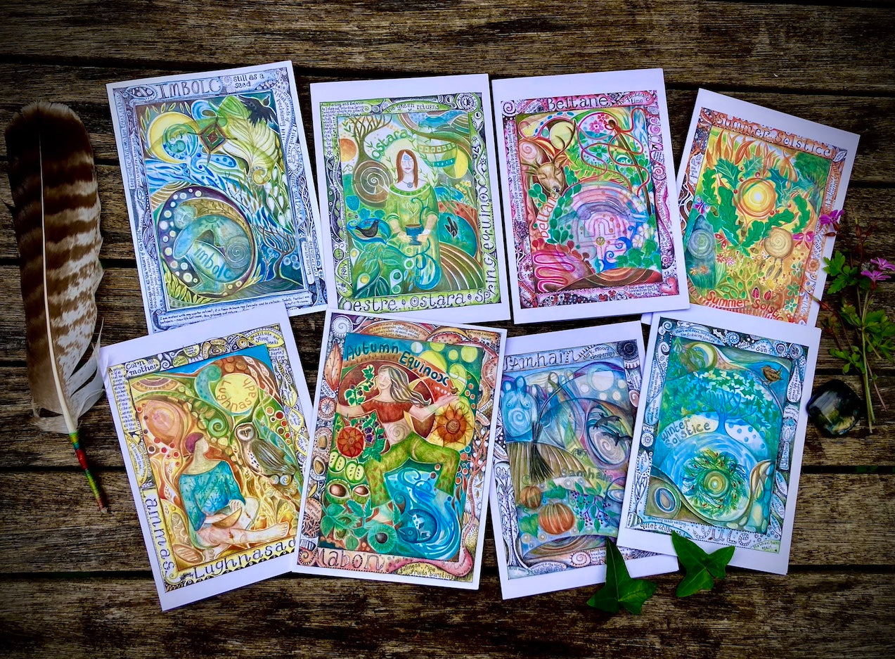 The Wheel - set of 8 greetings cards