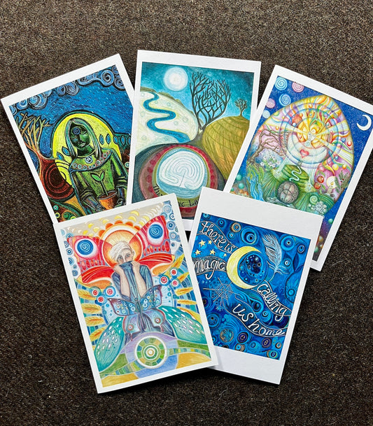 The Magick - set of 5 greetings cards