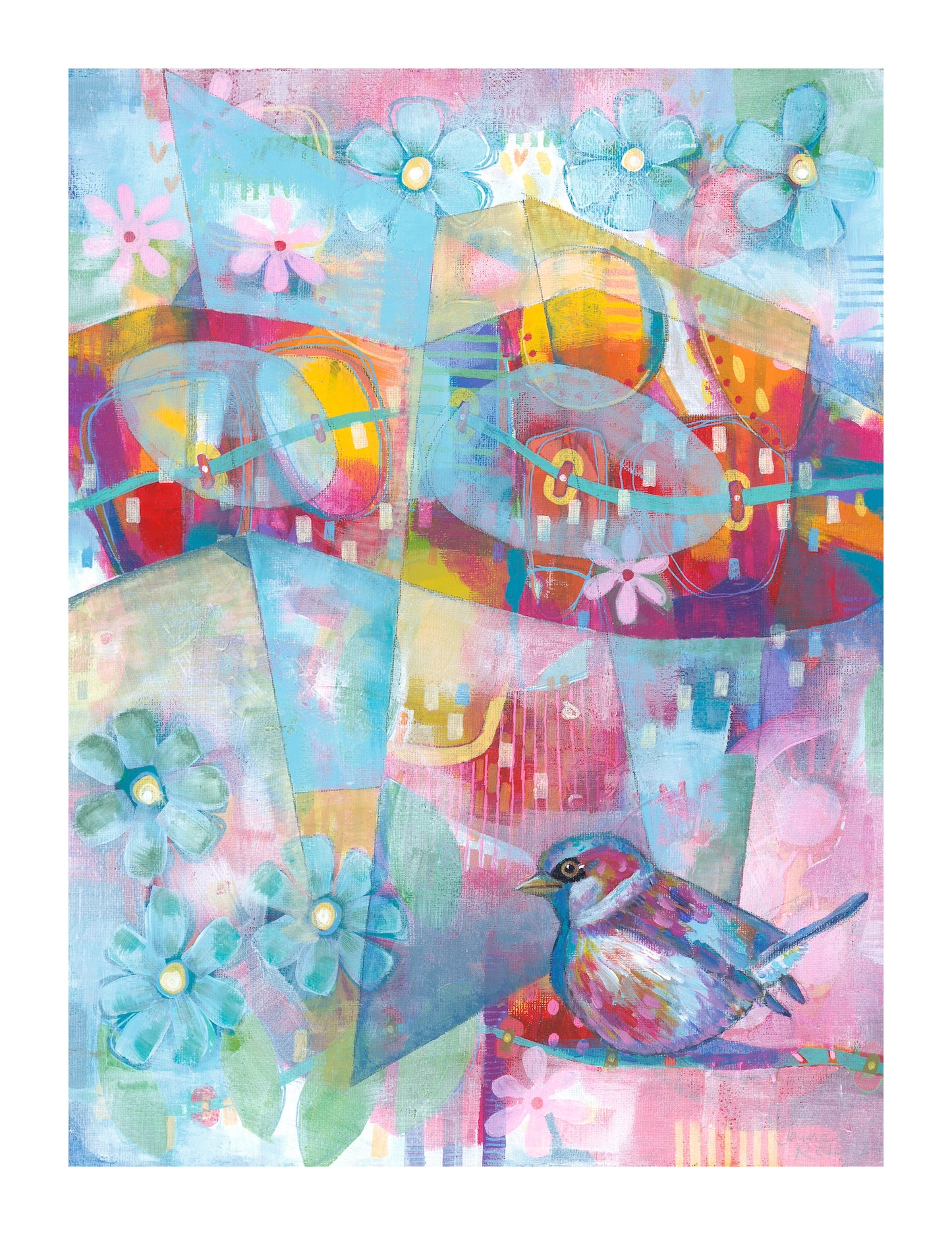 The Bird Who Found Colour in the Clouds - original artwork