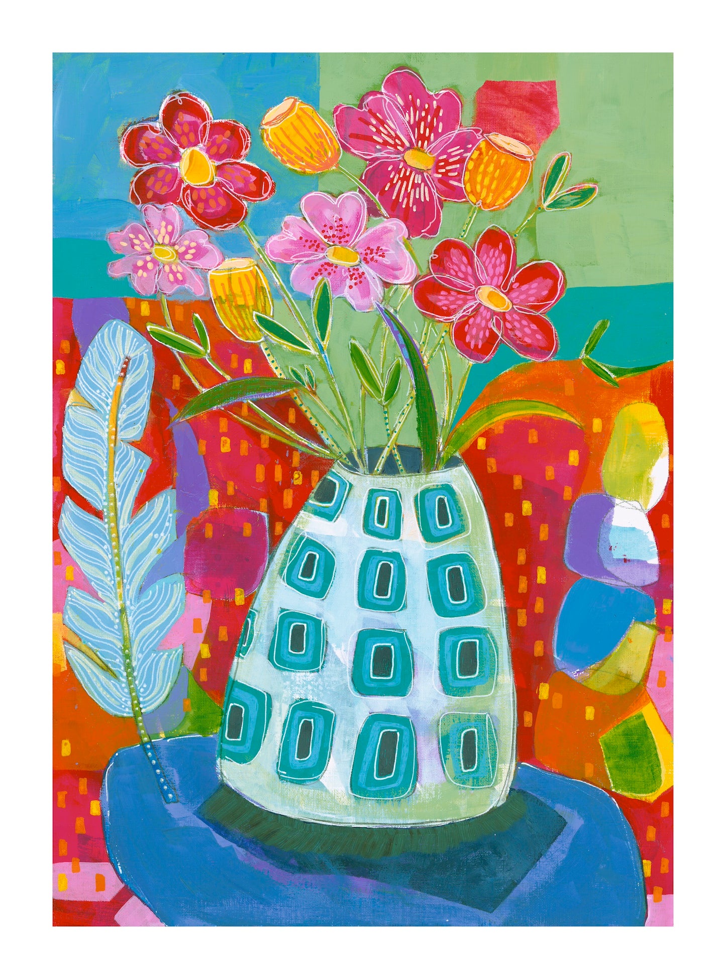 The Day the Blooms Threw a Colour Party - Original piece of artwork