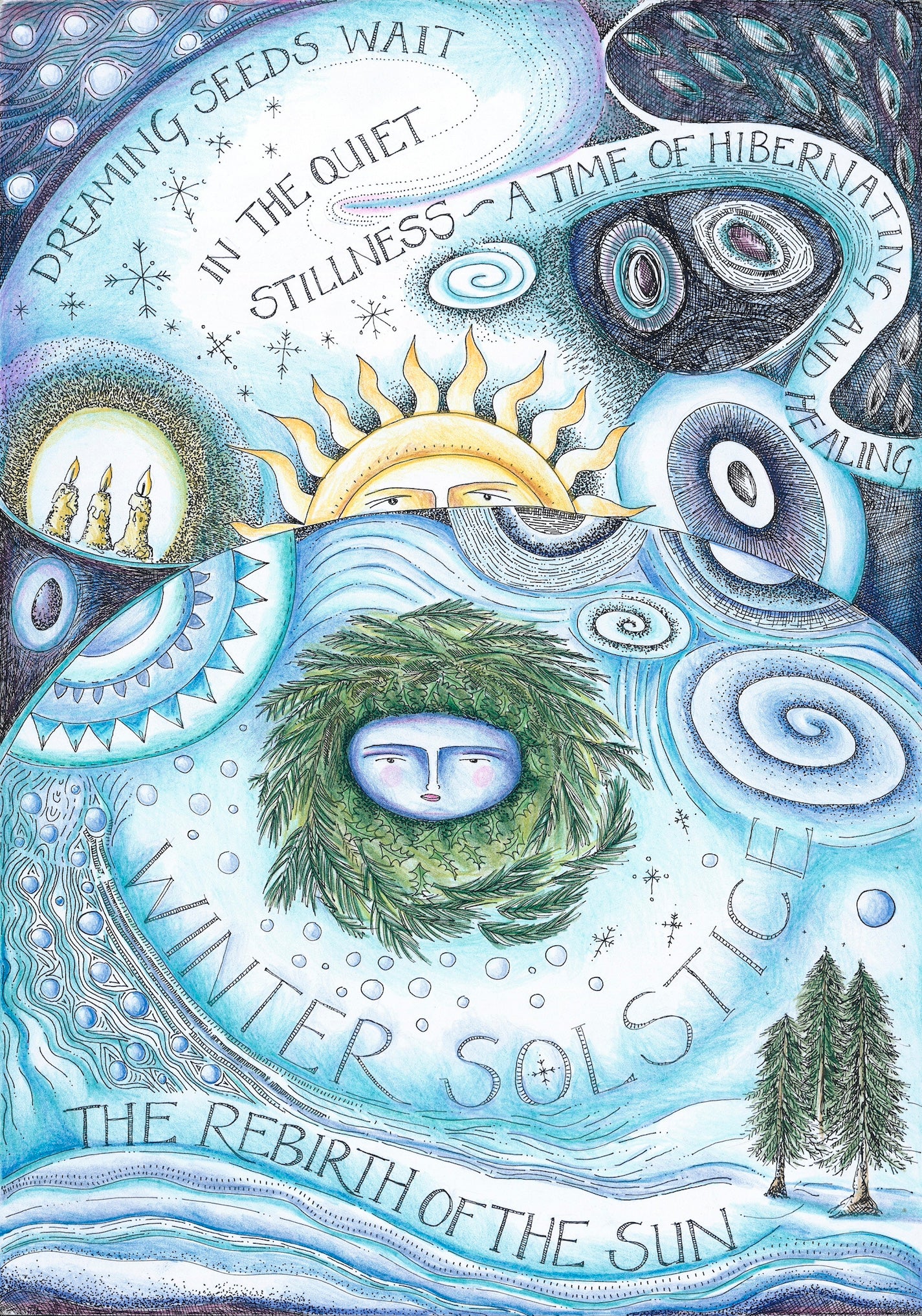 Wheel of the Year altar card collection