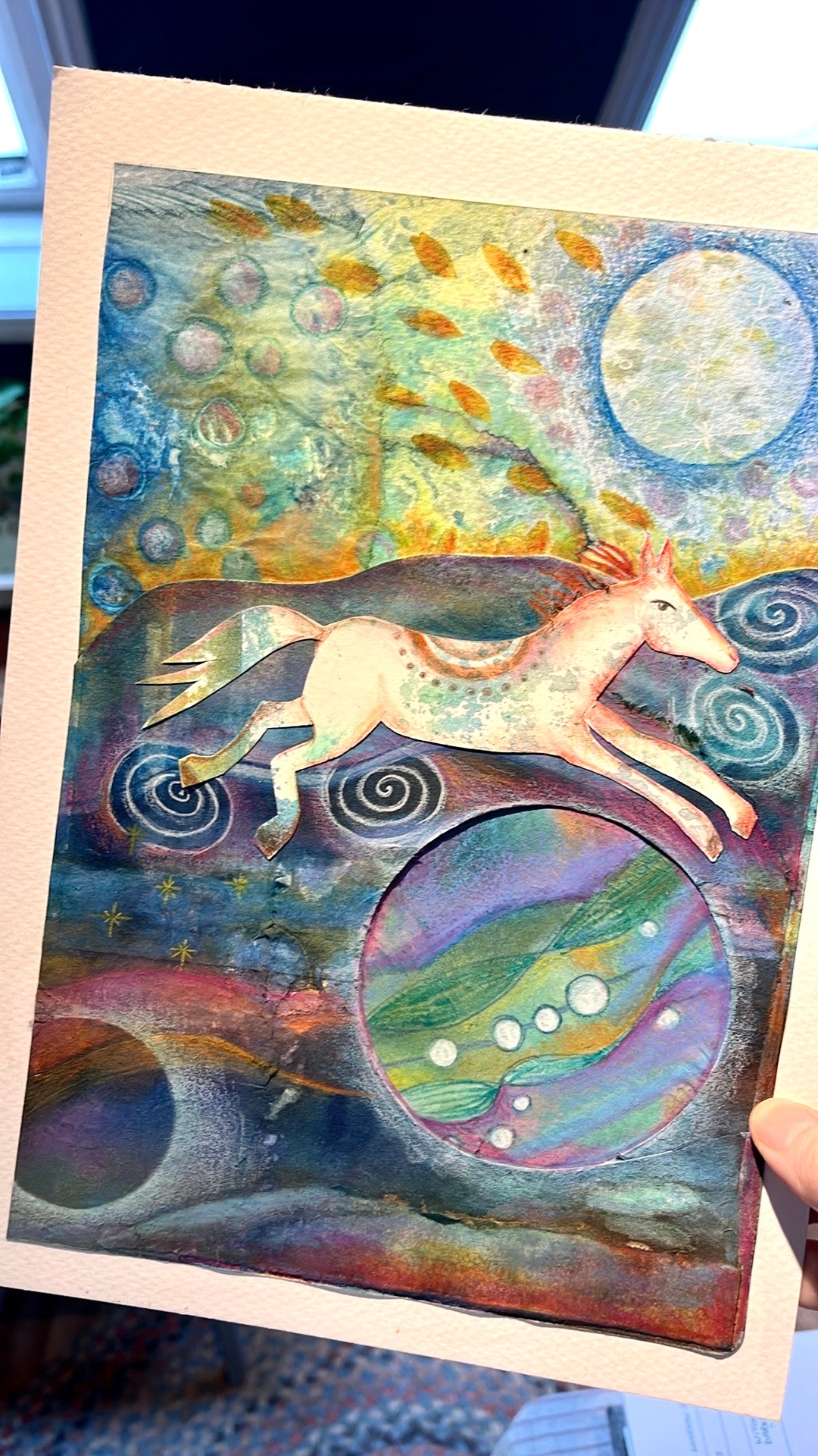White Mare of Moonlight, fine art giclee print - 11 x 14"
