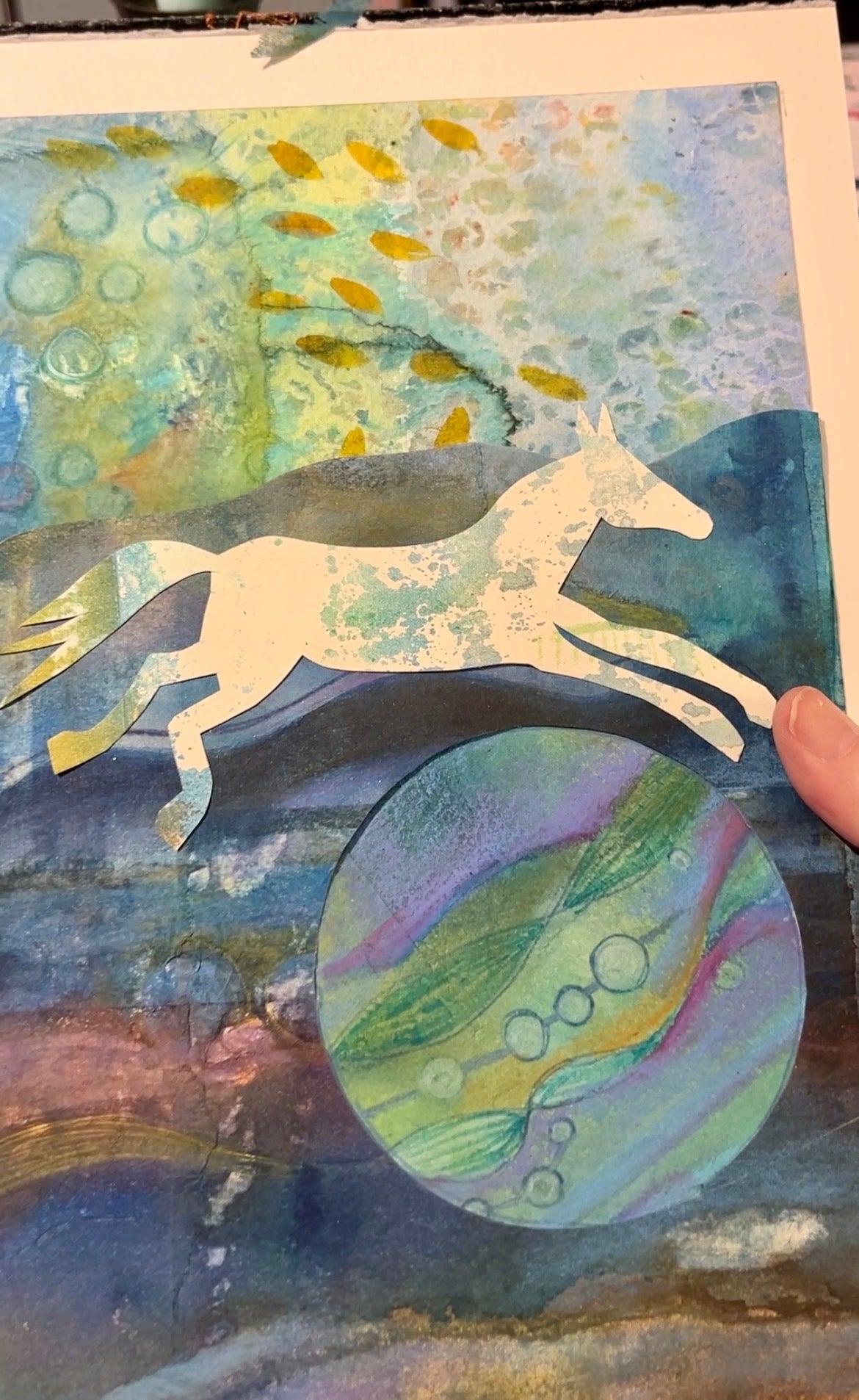 White Mare of Moonlight, fine art giclee print - 11 x 14"