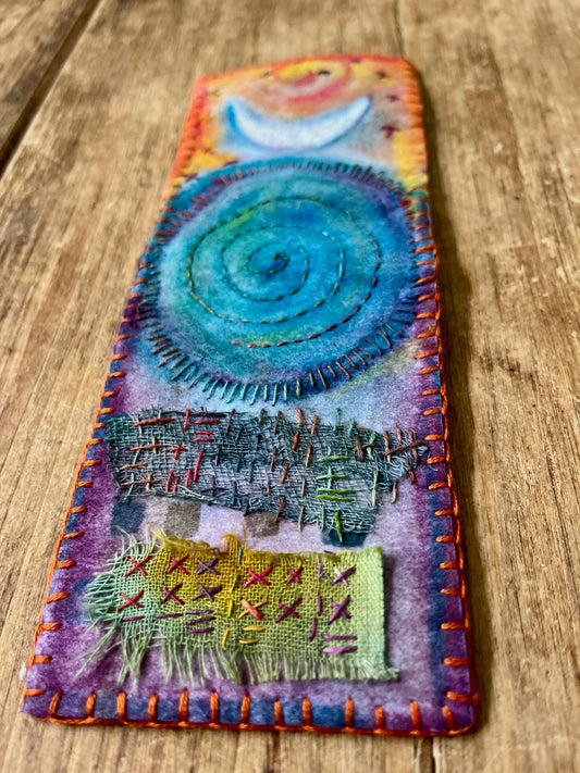 Handcrafted bookmark/tiny stitched altar cloth