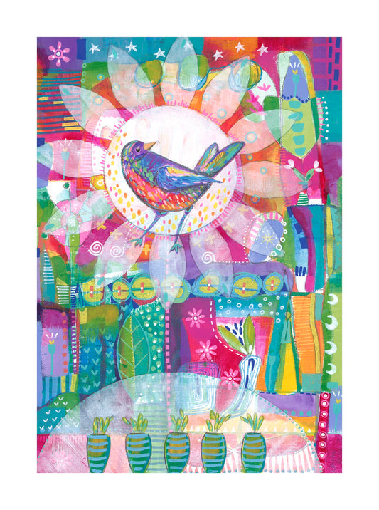 The Bird Who Heard the Blossoms Secret - fine art print