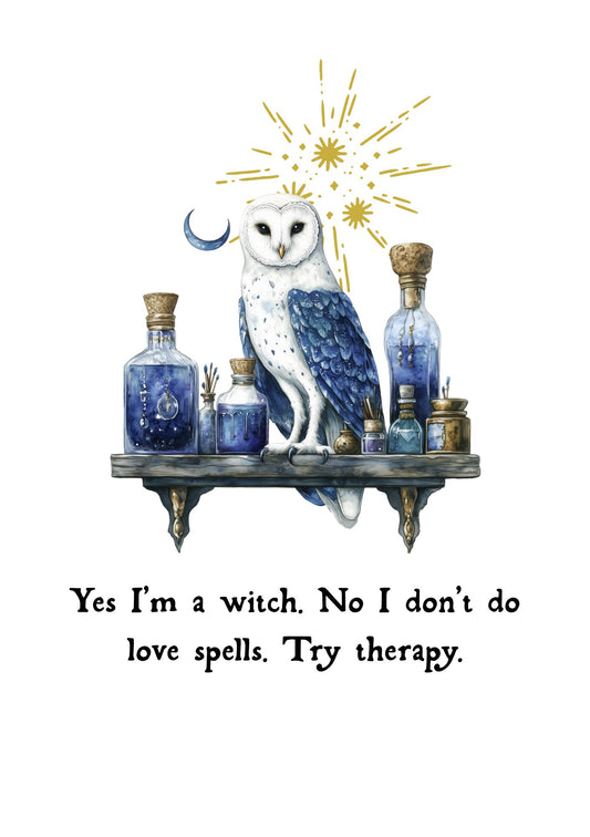 Yes I'm A Witch A5 print