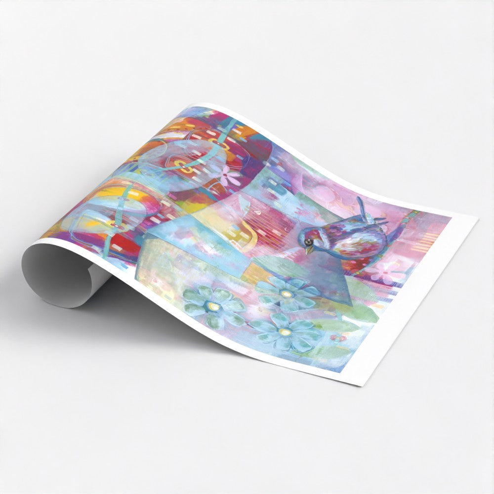 The Bird Who Found Colour in the Clouds - fine art print
